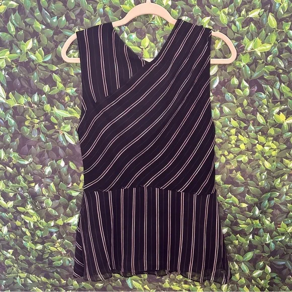 NWT JASON WU GREY painterly stripe silk blouse sleeveless women’s size 12 - Picture 6 of 6